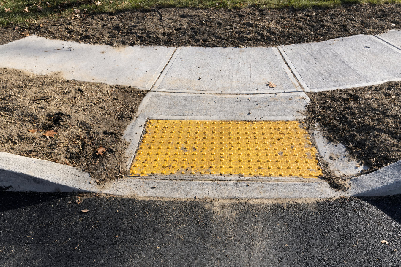 Concrete curbing and sidewalks